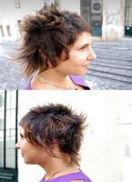 cieniowane fryzury krótkie - uczesanie damskie z włosów krótkich cieniowanych zdjęcie numer 76A